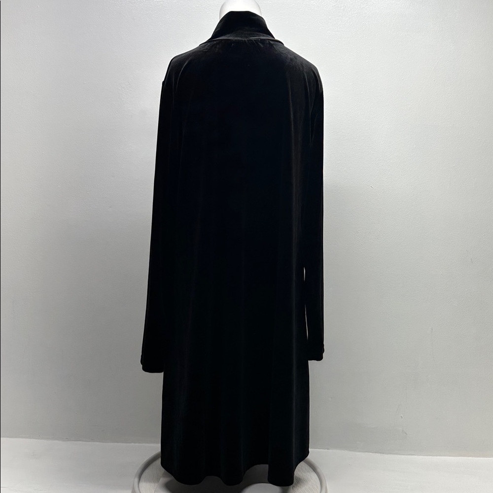 Pomander Place Mottershead Velvet Dress Long Sleeve High Neck Stretch Black XL - Picture 5 of 10